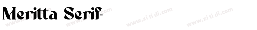 Meritta Serif字体转换